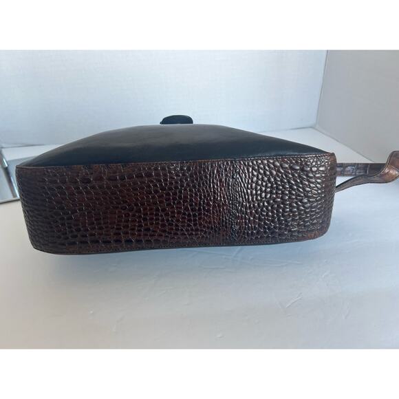 VTG Brahmin VGC Madelyn Tuscan Hobo Melbourne Croc Emb Leather Crossbody Bag - Picture 6 of 13